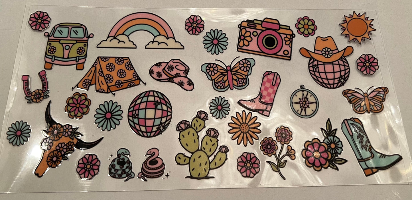 Girly Retro Boho Disco Wrap