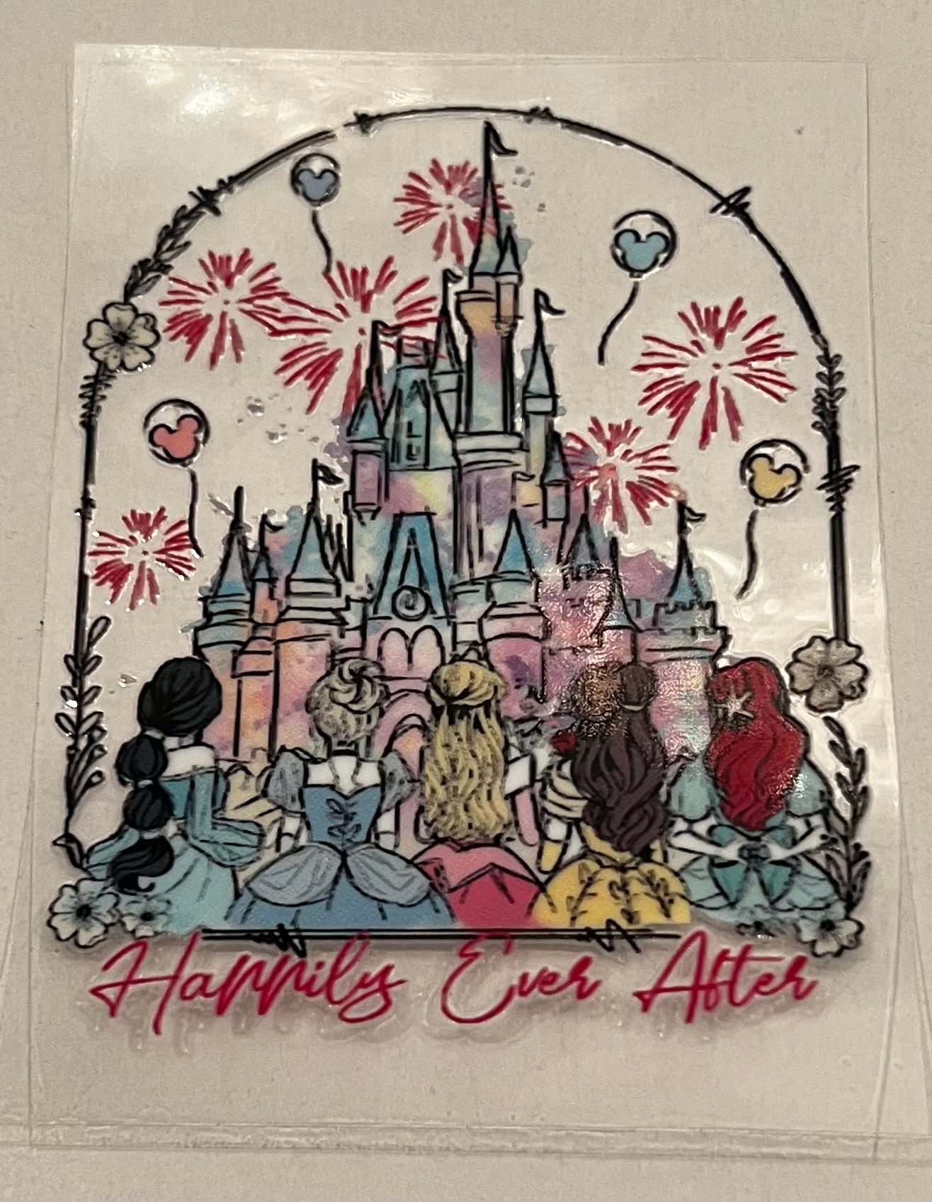 Princess Fireworks Castle Decal