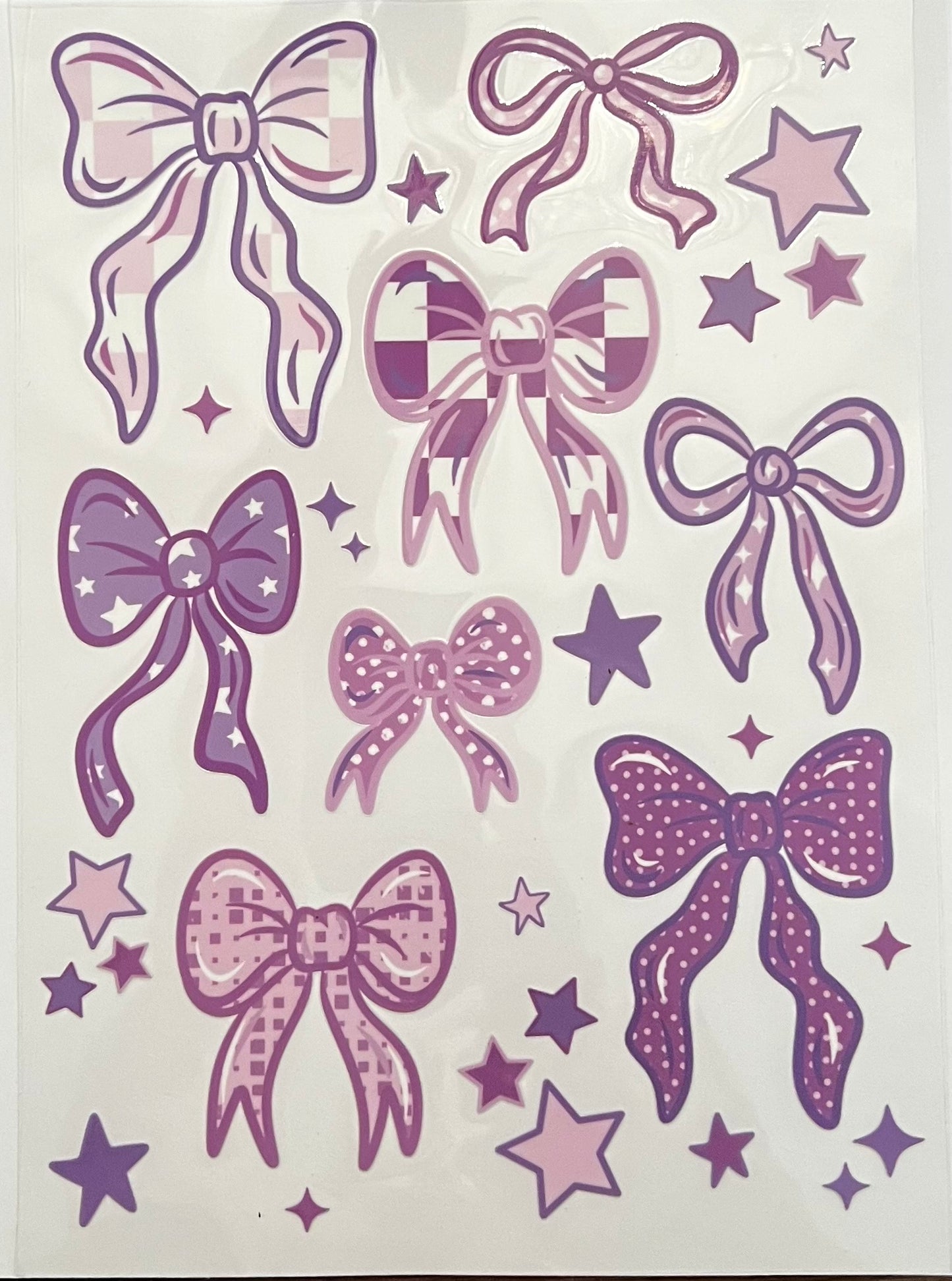Purple Patterned Bows