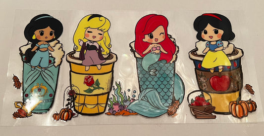 Princess Coffee Cups Wrap