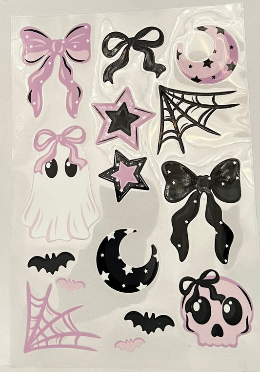 Girly Purple Spooky Things Element Sheet