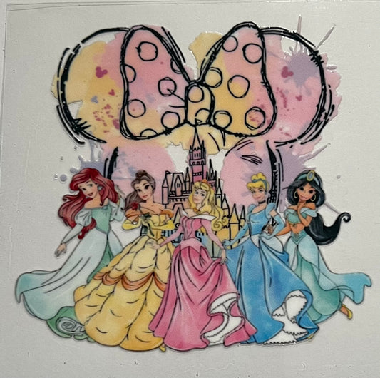 Princess Watercolor Mouse Head
