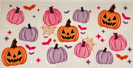 Pastel Pumpkins & Webs